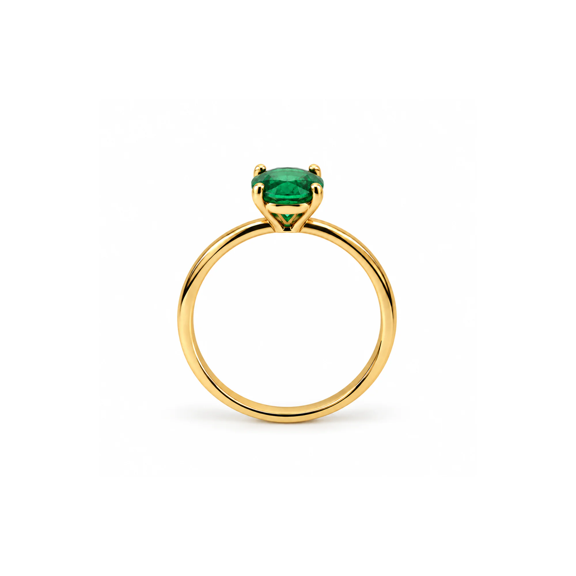 Anel Íris em ouro amarelo 18k em vista lateral
